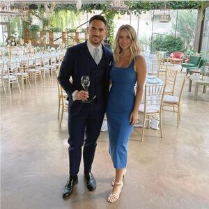 Abercrombie Blue Stretch Midi Dress